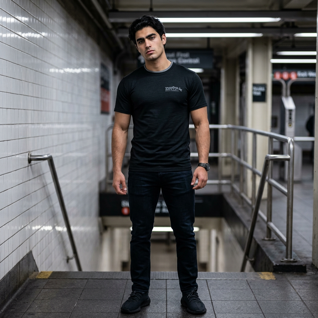 Ultimate-Mind Black Pulse Line Tee